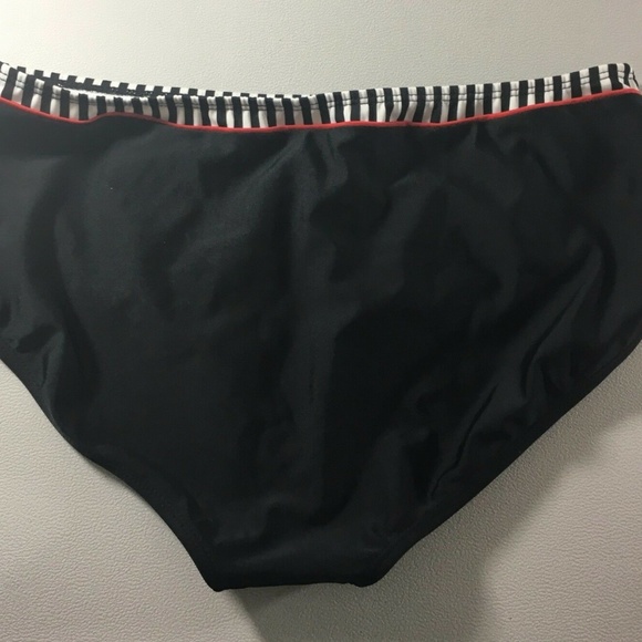 Black White Red XL Bikini Bottom Extra Large Black White Red Decorative Buttons - Picture 3 of 6